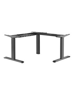 Ergo-V EDGE L Shape Electric Sit Stand Desk Frame Triple Motor -  3 Stage Leg, Height 620-1280mm - 150kg Max Weight