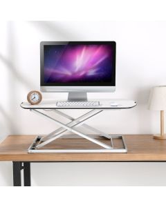 Compact Sit Stand Desktop Workstation  - For Laptops