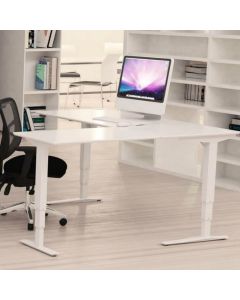 QDOS F3- L Shaped - Electric Standing Desk - 100KG Capacity, 3 Stage Leg System