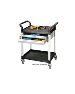Double Deck Tool Trolley with Twin Drawers
