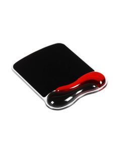 Kensington Gel Series Mouse Pad and Wrist Rest-Red -Black
