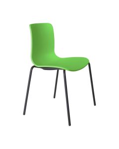 Acti 4 Leg Visitor Chair-4 Leg - Black Powder Coated-Acti Green
