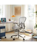 Herman Miller AERON Chair Remastered - Mineral Frame, Satin Aluminium Chassis and Base, Sizes B and C