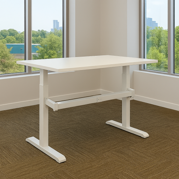 Ergo-V DUAL Electric Desk Dual Motor - 3 Stage, Leg Height 620-1280mm - 125kg Max Weight - With Cable Tray