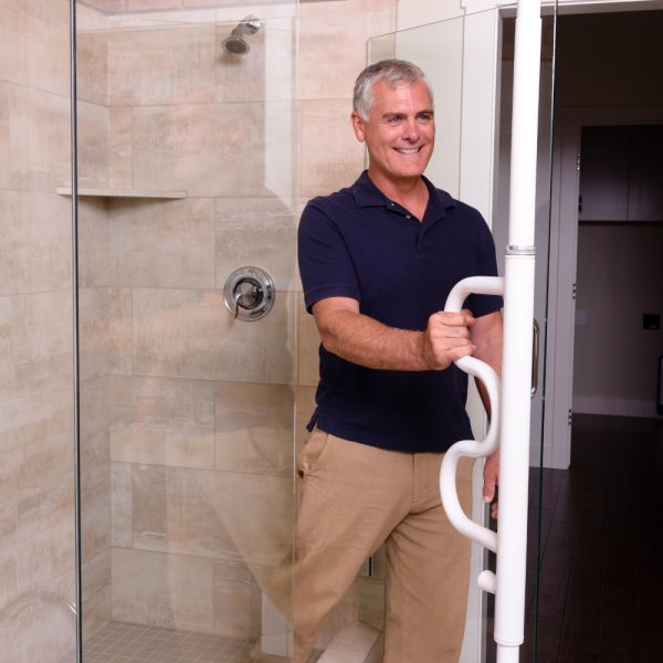 Security Pole & Curve Grab Bar