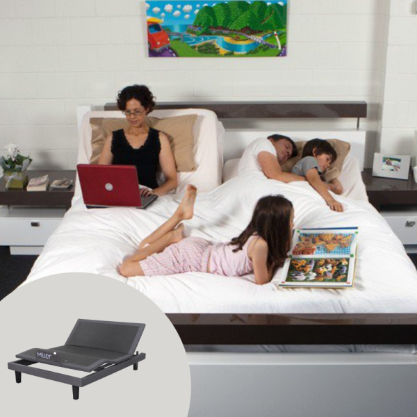 MLILY iActive 20M Adjustable Bed Base ( 2 motor wall hugger with matching surround and massage)