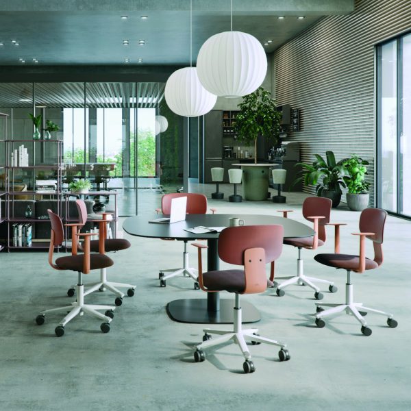 HAG Tion 2140 - Upholstered Seat, Hard Back, 75% Recycled
