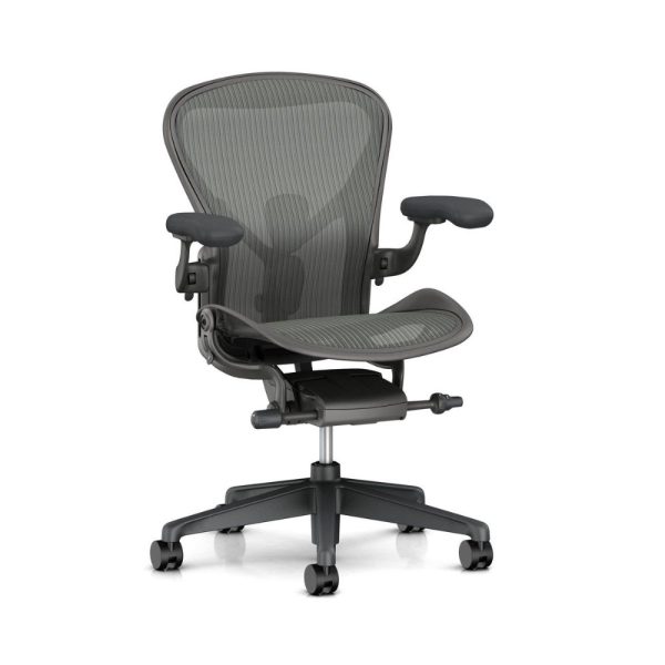 Herman Miller AERON Chair Remastered - Carbon Frame, Satin Carbon Chassis and Base, Sizes A,B and C