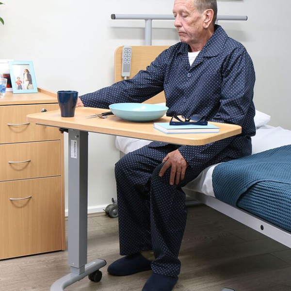 PremiumLift Overbed Table Flat Top