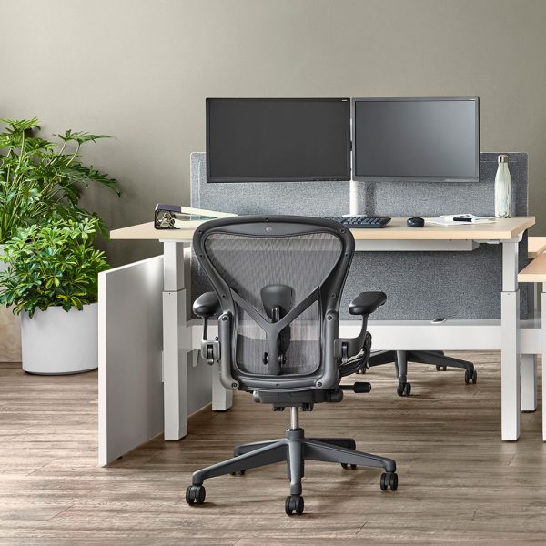 Herman Miller AERON Chair Remastered - Graphite Frame, Chassis and Base, Sizes A, B and C