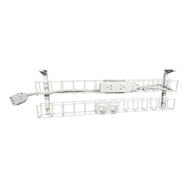 Two Tier Cable Basket with GPO's and Data Tiles