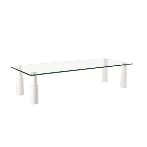 Ergo-V Tempered Glass Monitor Riser - 80 or 130mm High