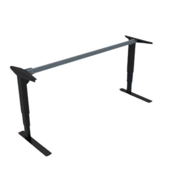 QDOS T7 Electric Sit Stand Desk Frame - Single Motor - 3 Stage Leg Height - 570 - 1220mm - 100kg Max Weight
