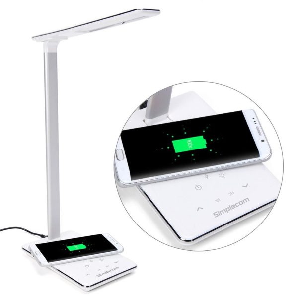 Dimmable LED Desk Lamp with Wireless Charging Base