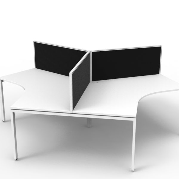 Infinity 120 Degree Workstation – Profile Leg, Pod of 3