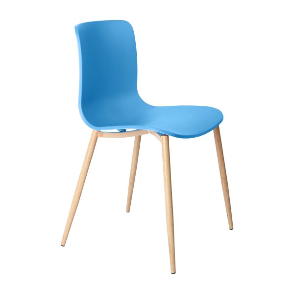 Acti 4 Leg Visitor Chair-4 Leg - Woodgrain Powdercoated