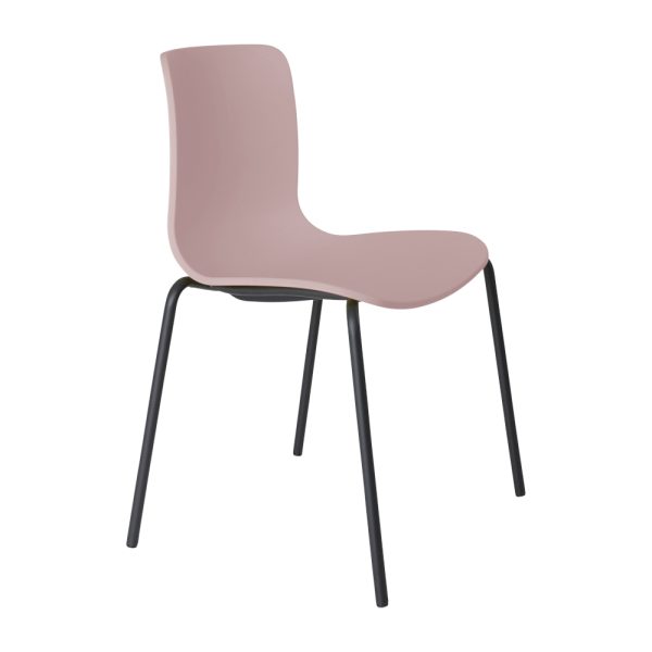 Acti 4 Leg Visitor Chair-4 Leg - Black Powder Coated