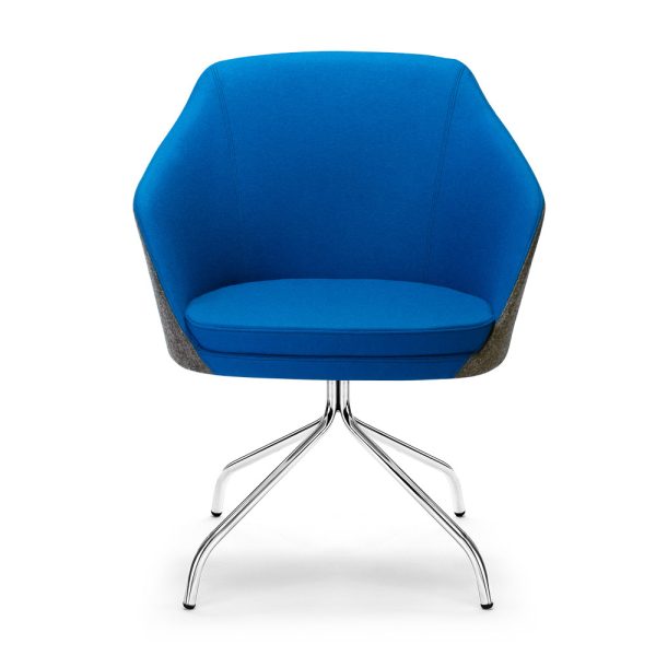 Annette Visitor Chair, Chrome Legs