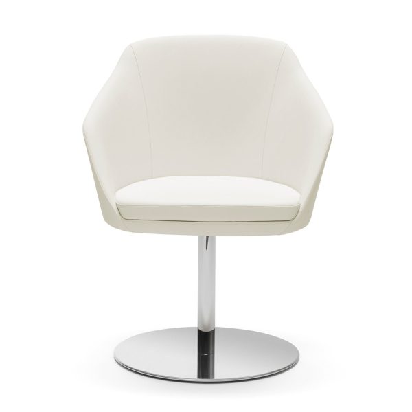 Annette Visitor Chair, Polished Disk Base
