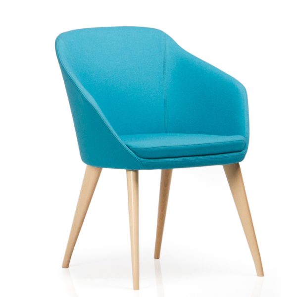 Annette Visitor Chair, Timber Legs
