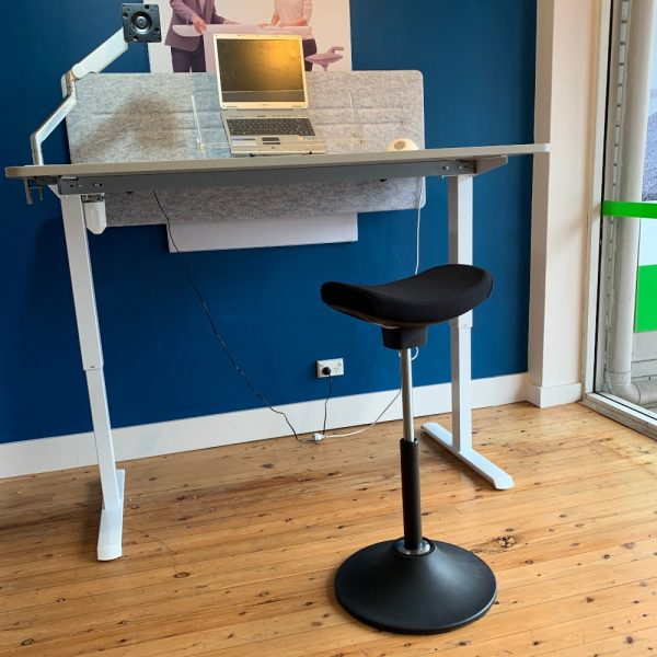 INSITU Pergo Active Perch Stool, Black Fabric