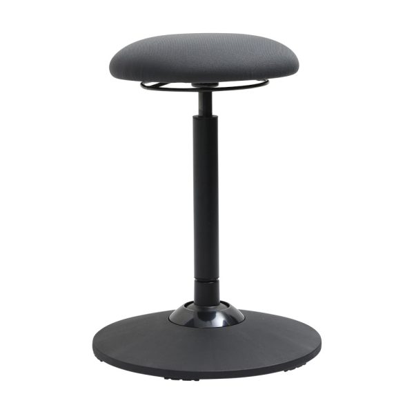 Torbi 3D Stool , Grey Gabriel 60083 Fabric, Black Base