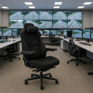 CS Secure 24/7 Controller Chair - Black PU - view 4