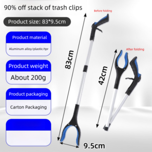 Foldable Aluminium Reacher - 83cm
