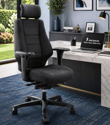 Lander heavy duty ergonomic chair rated to 200kg in an office setting